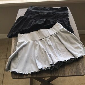 Elegant Women's Black and Gray Skater Skirts